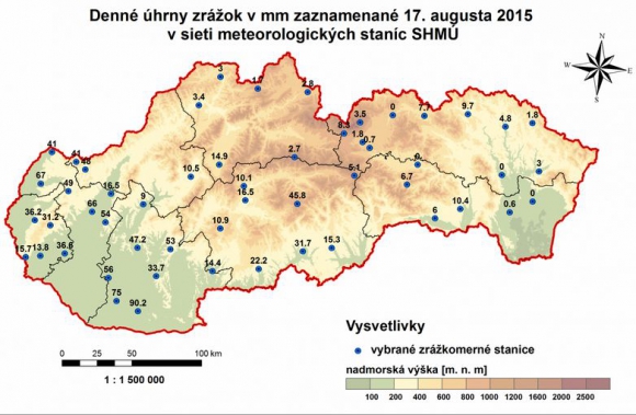 Výdatný dážď priniesol najvyšší denný úhrn v histórii